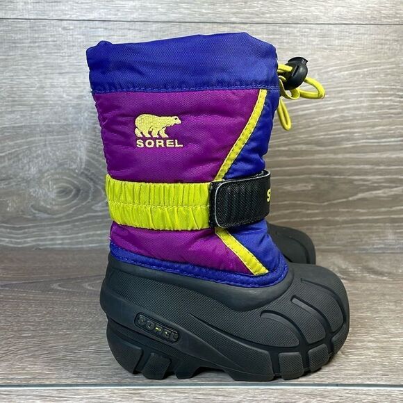 Sorel Flurry Toddler Girl Sz 5 Purple Warm Lined Waterproof Winter Boots - Picture 1 of 10